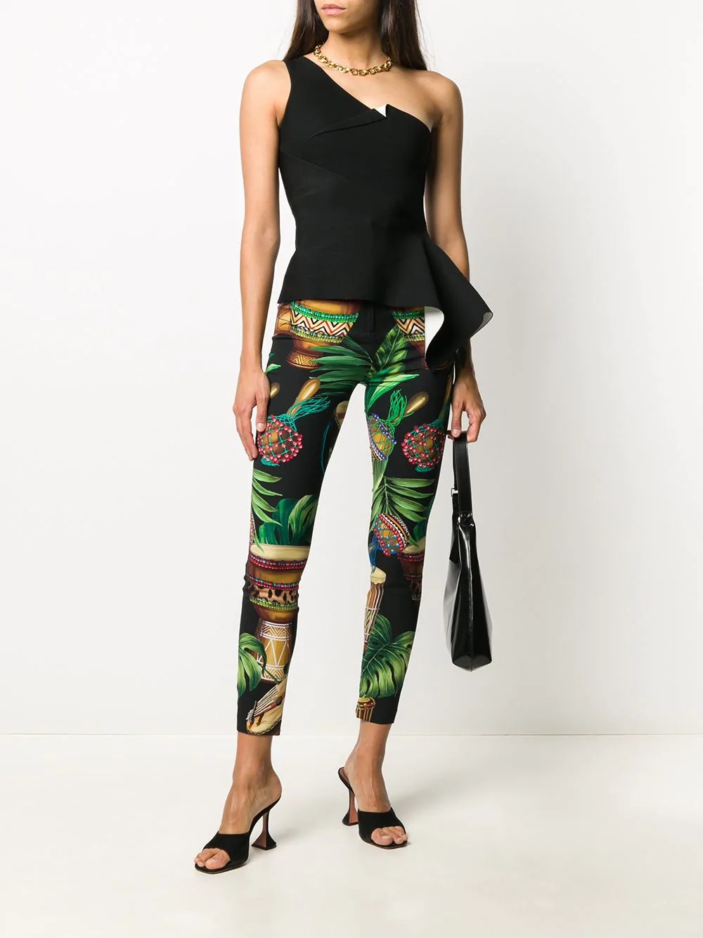 leaf-print trousers - 2