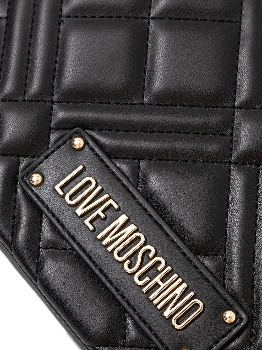 logo-plaque quilted crossbody bag - 3