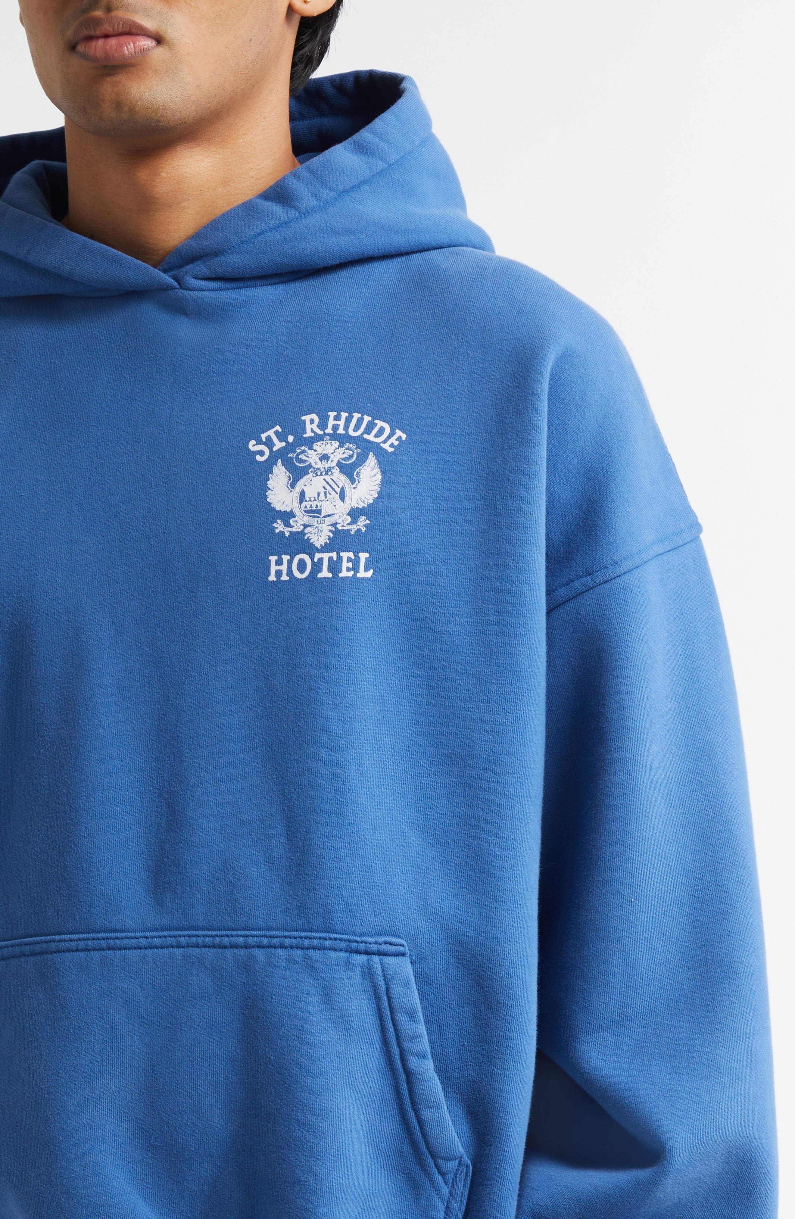 St. Rhude Seal Fleece Graphic Hoodie in Royal Blue 0605 at Nordstrom - 4