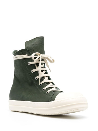 Rick Owens high-top lace-up sneakers outlook