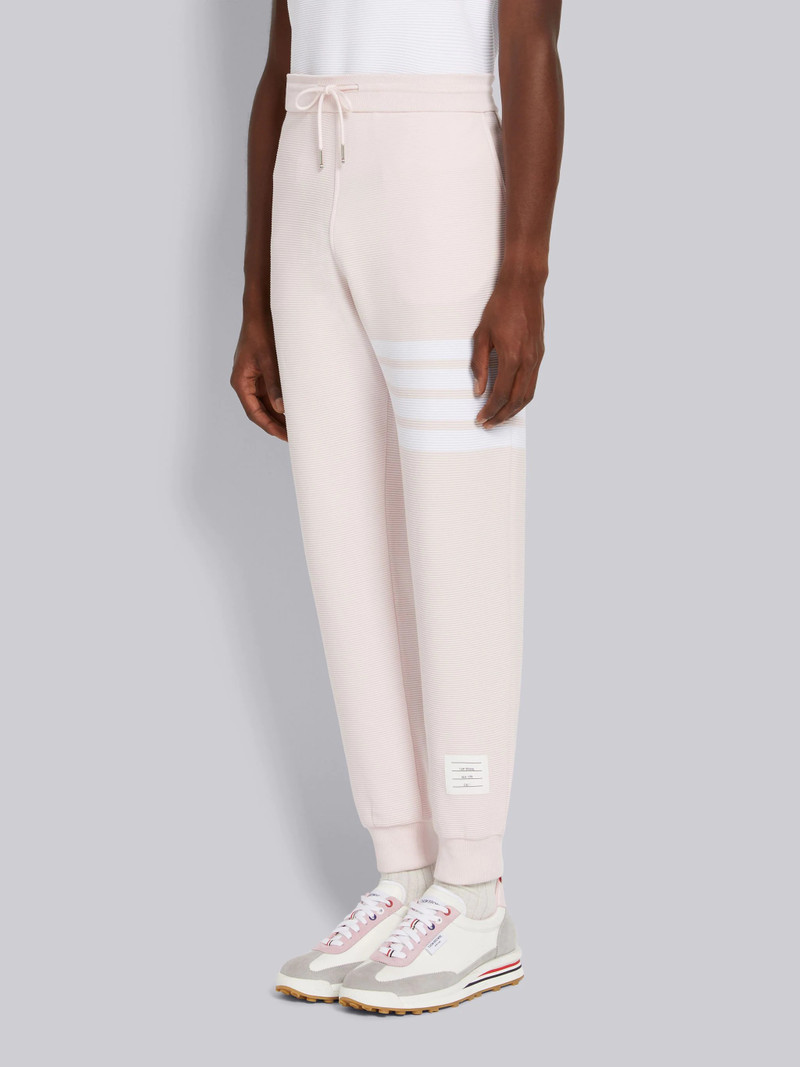 Thom Browne Light Pink Cotton Ottoman Rib 4-Bar Sweatpant outlook