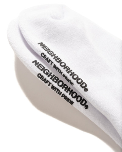 NEIGHBORHOOD ID Logo Socks White outlook