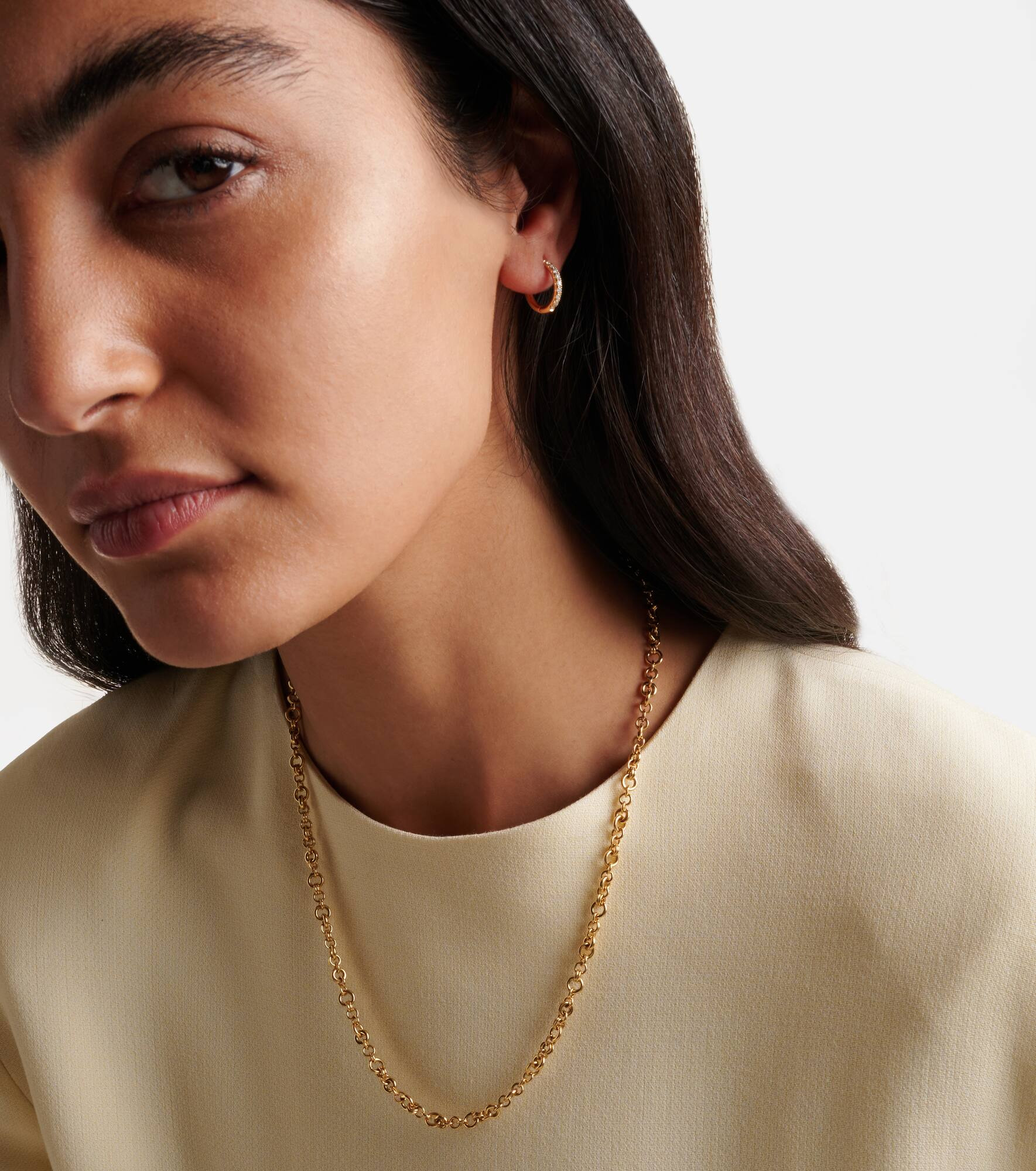 Helio 18kt yellow gold chain necklace - 3