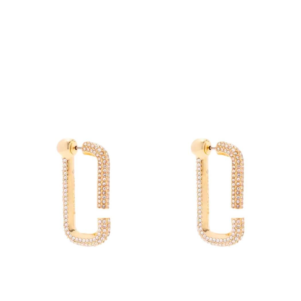 MARC JACOBS THE J MARC PAVÉ HOOPS GOLD EARRINGS - 1