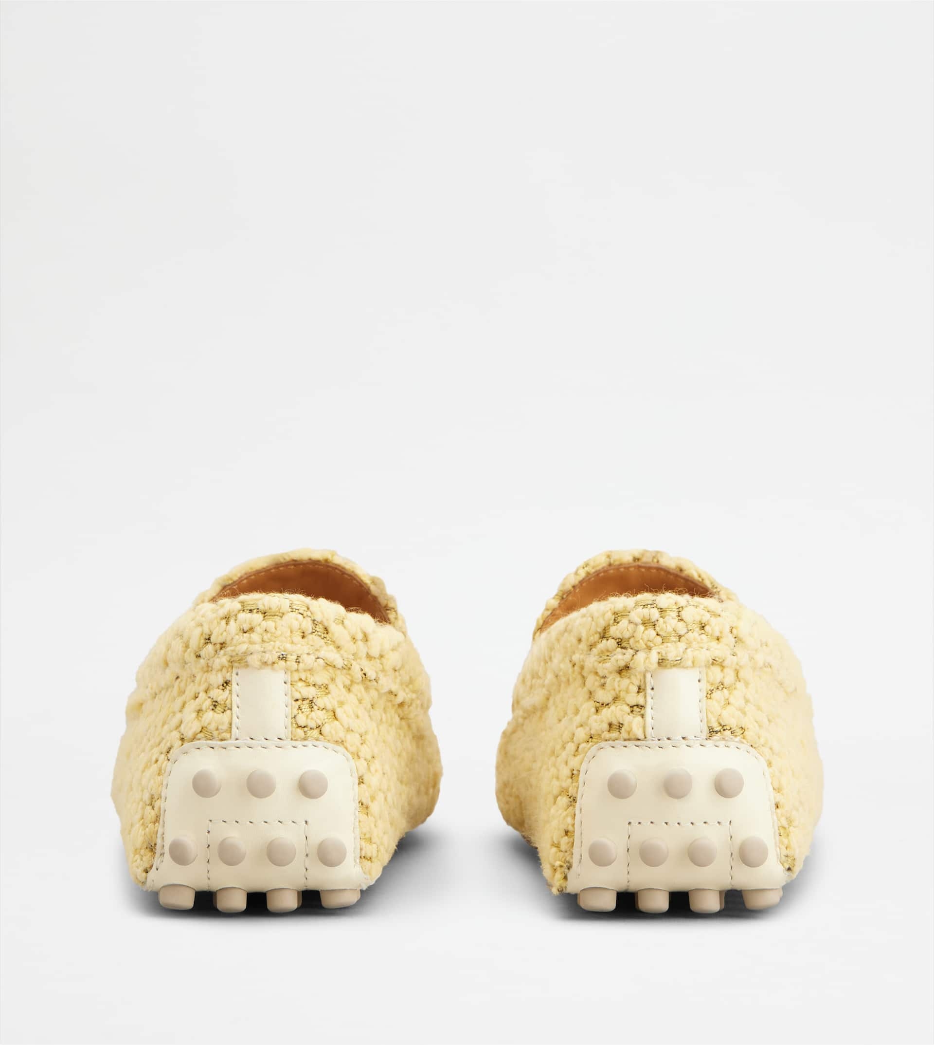 GOMMINO DRIVING SHOES IN FABRIC AND LEATHER - YELLOW - 3
