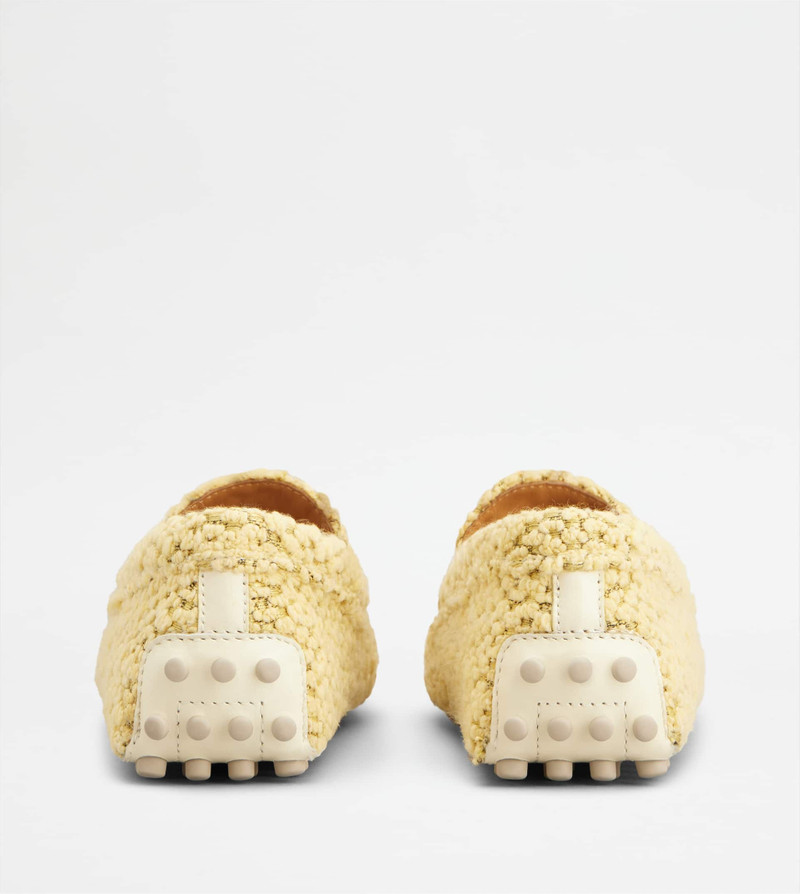 Tod's GOMMINO DRIVING SHOES IN FABRIC AND LEATHER - YELLOW outlook