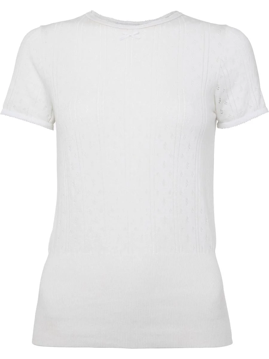 JW Anderson Pointelle Cap-Sleeve Top - 1