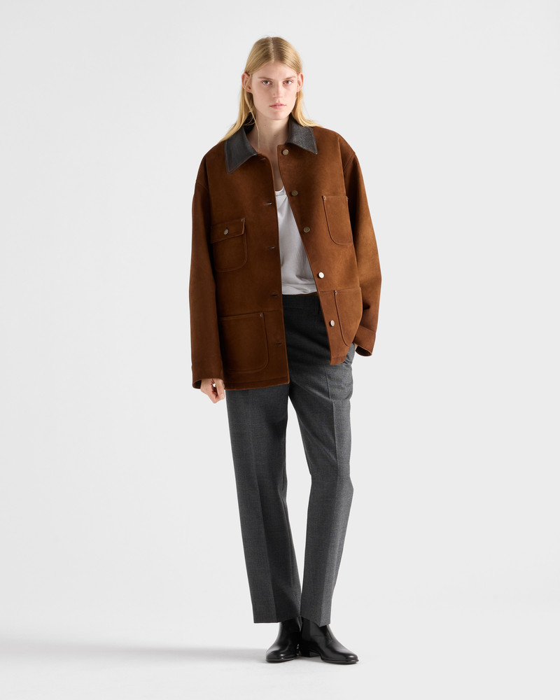 Prada Suede caban jacket outlook