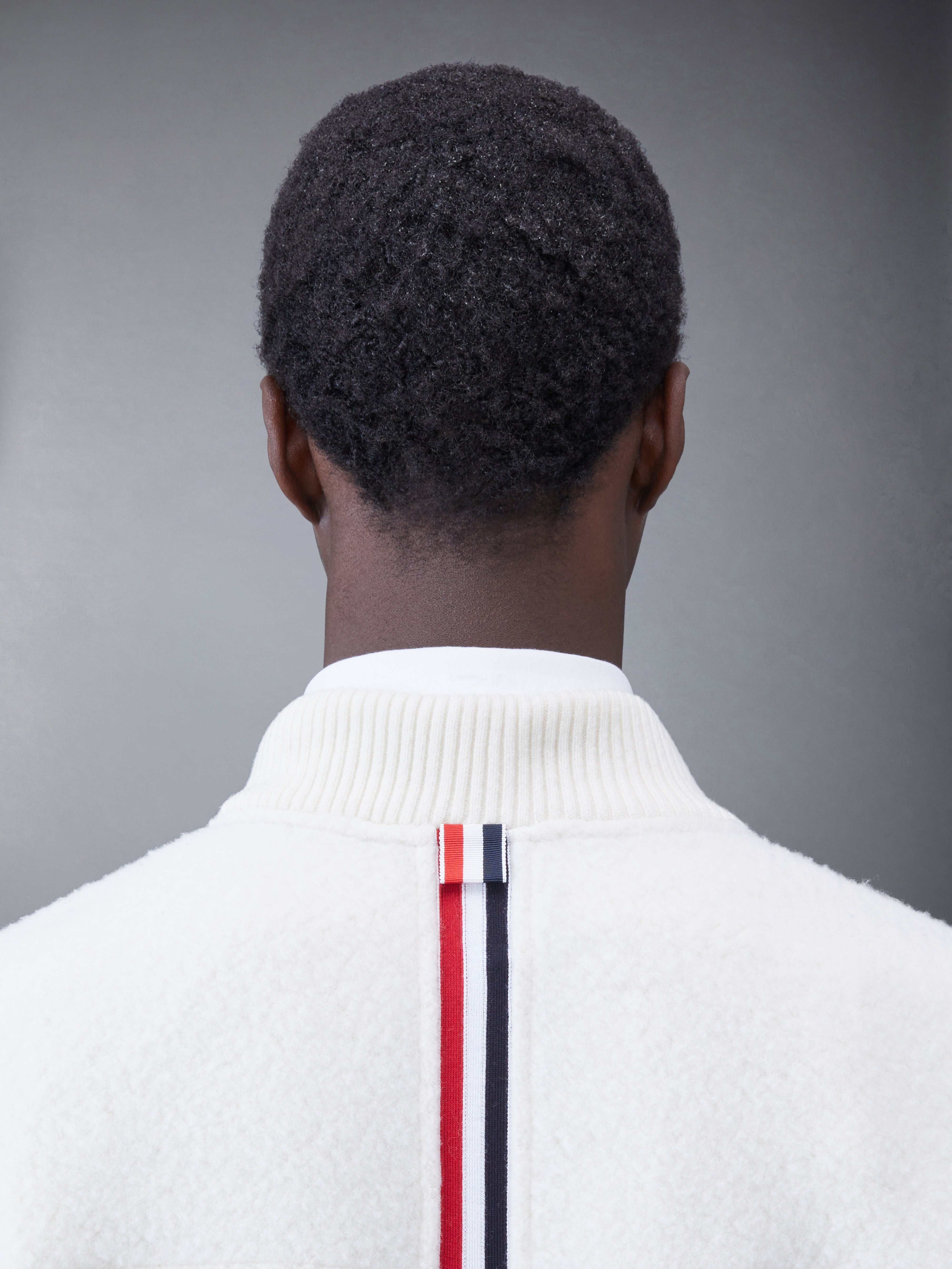 Wool Fleece Stripe Bomber - 5