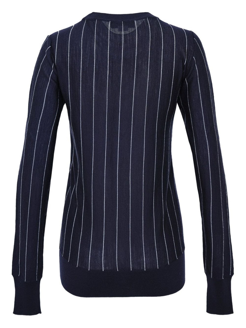 Stella McCartney pinstripe-pattern round-neck sweater outlook