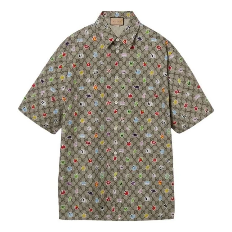 Gucci Print Cotton Poplin Shirt 'Beige Ebony' 782499-ZAQD8-2270 - 1