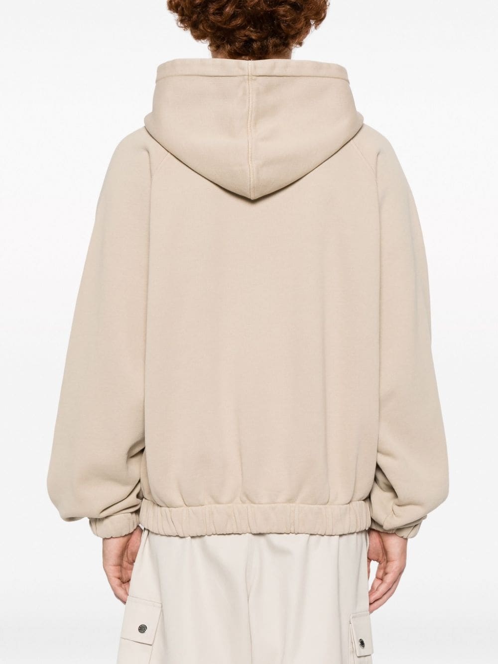 logo-print cotton hoodie - 4
