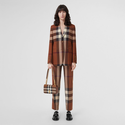 Burberry Check Wool Tailored Trousers outlook