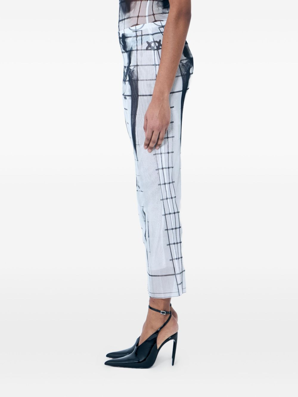 abstract-print midi skirt - 3