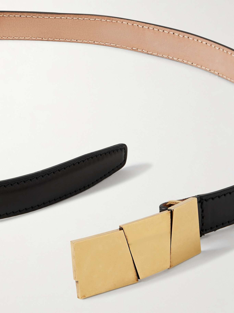 Axel gold-tone and leather belt 3