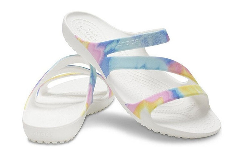 crocs (WMNS) Crocs Swiftwater Crocs Casual Multi-Color Tie Dye Sandals 'White' 206894-928 outlook