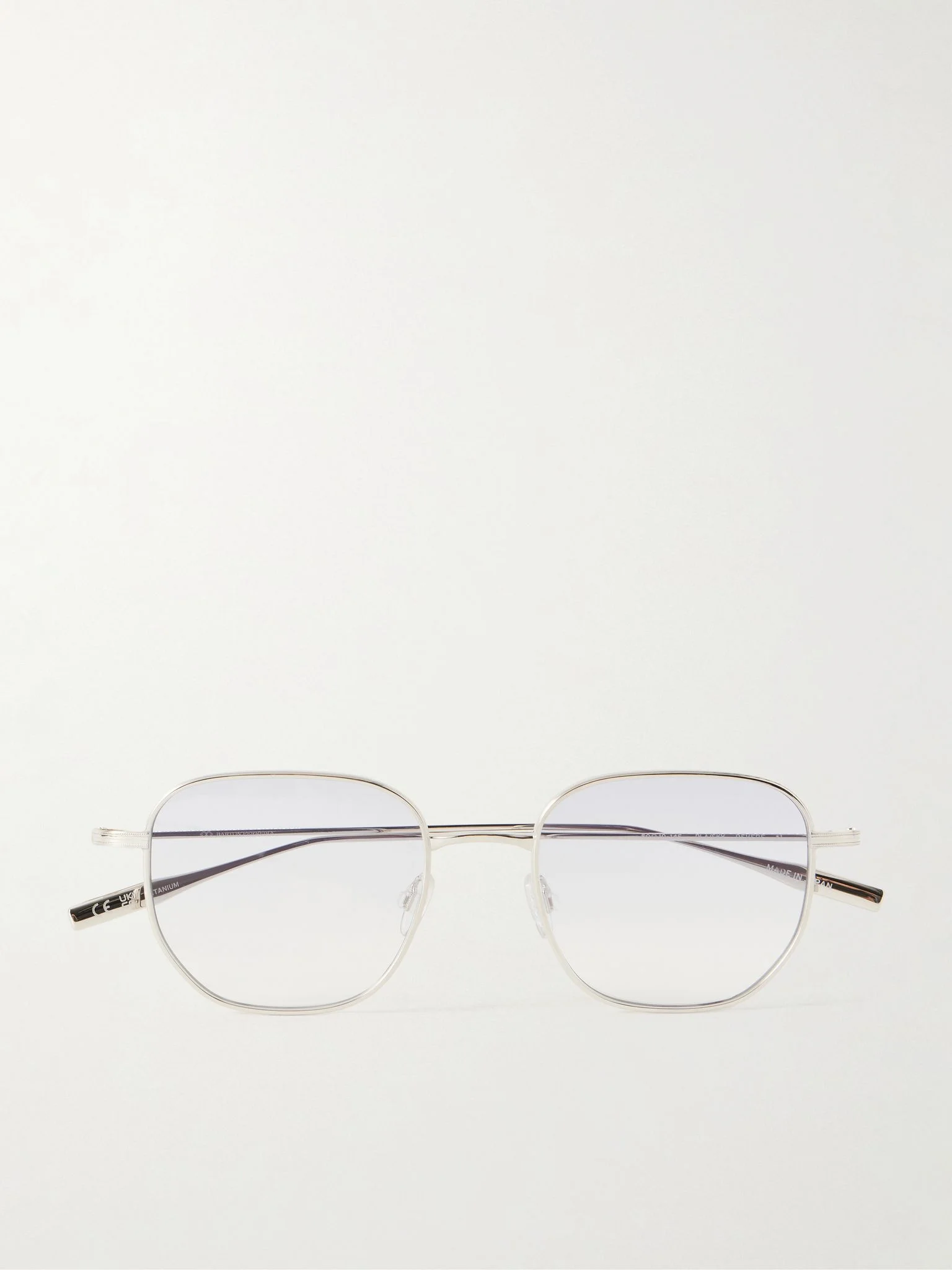 Revere square-frame platinum-tone titanium sunglasses Silver - 1