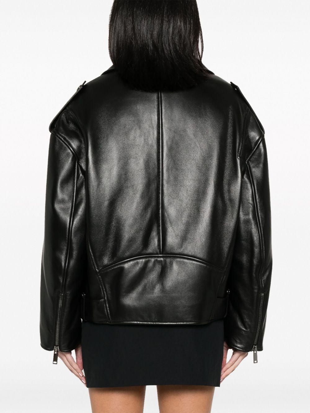 leather biker jacket - 4