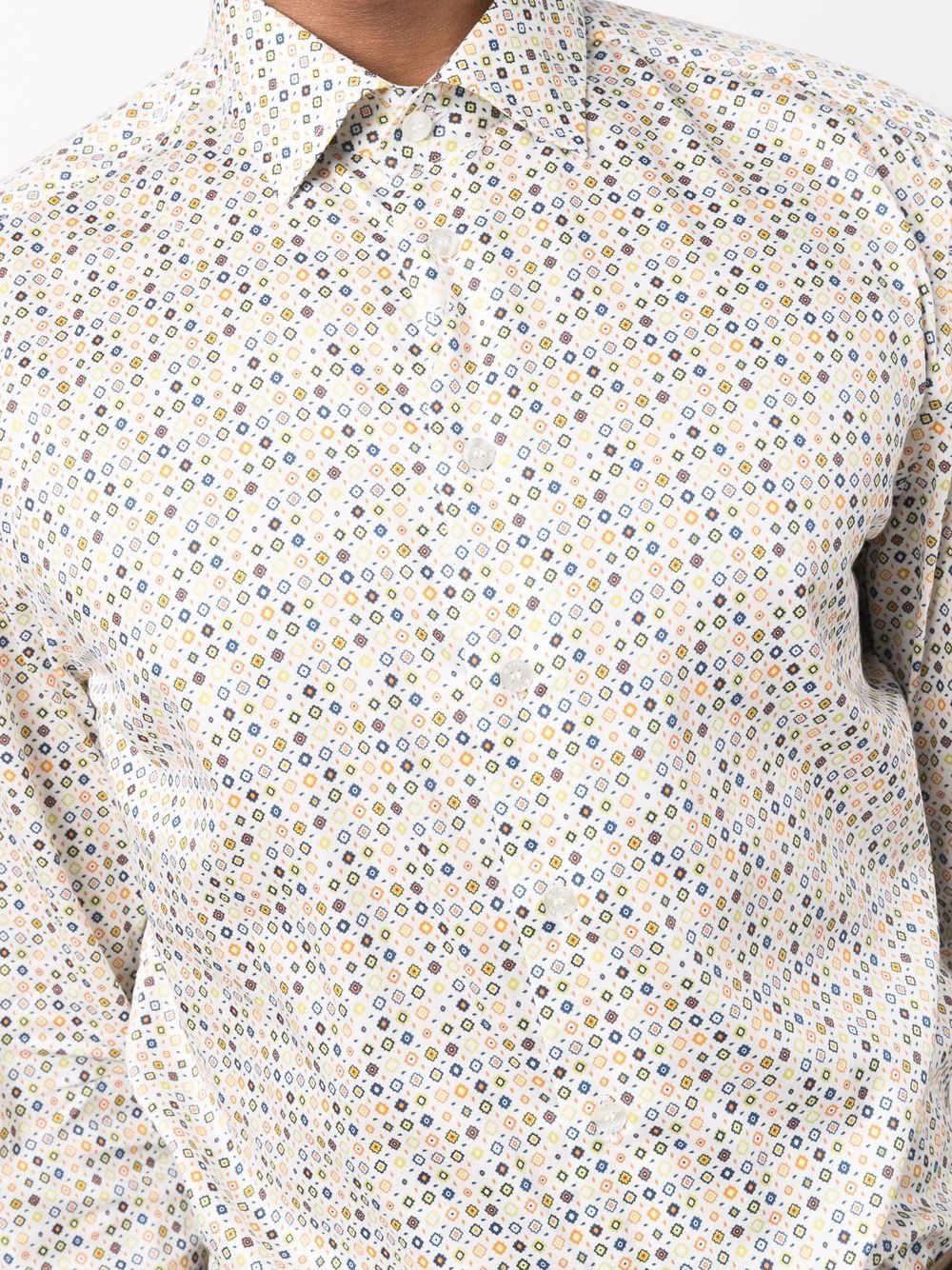 geometric-print cotton shirt - 5