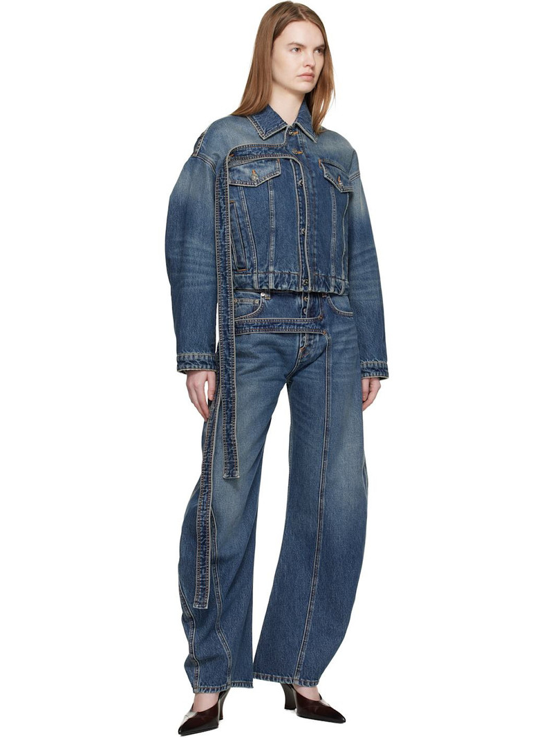 Jean Paul Gaultier Blue 'The Denim Strap' Jeans outlook