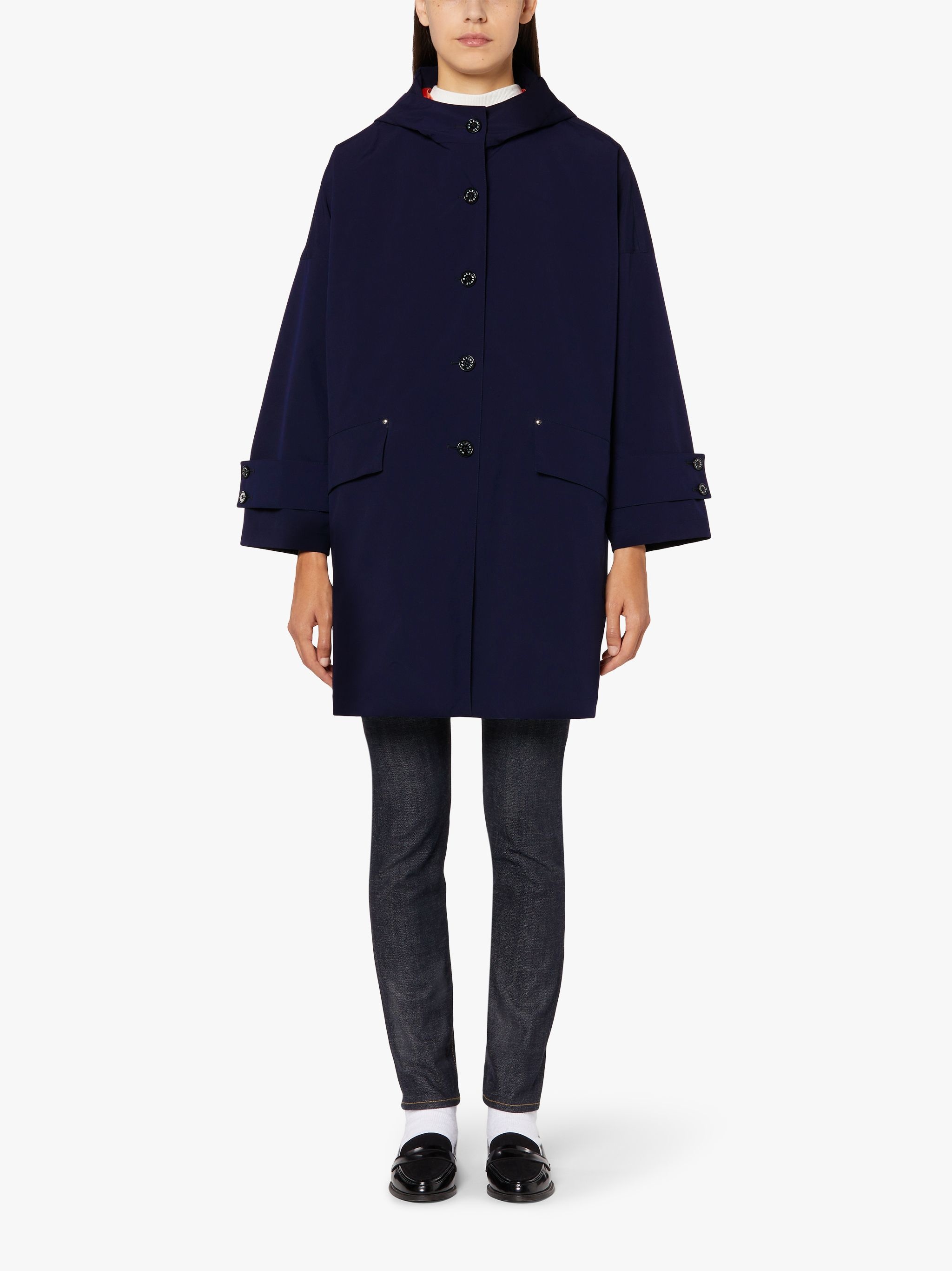 HUMBIE HOOD NAVY OVERCOAT | LM-1084B - 3