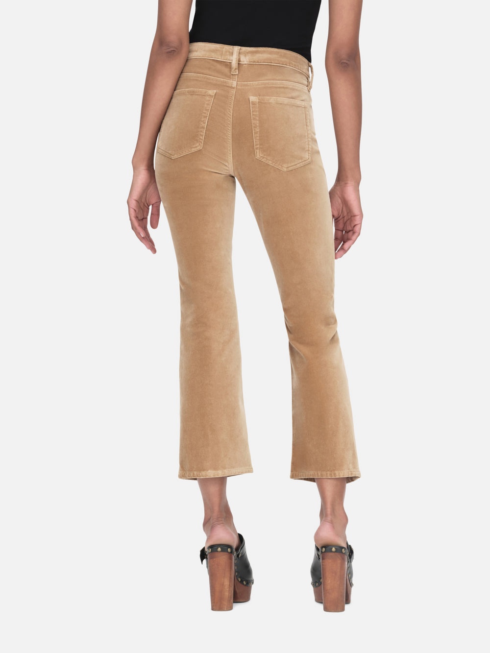 Le Crop Mini Boot Velveteen in Camel - 5