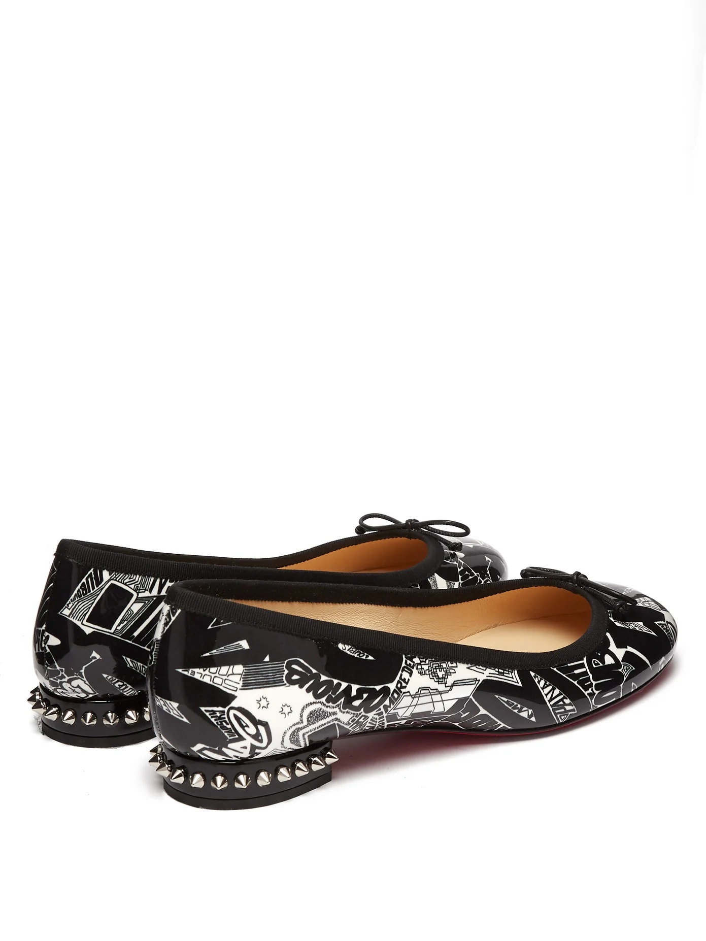 La Massine graffiti-pattern ballet flats - 4