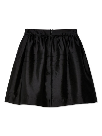 SHUSHU/TONG high-waist flared satin skirt outlook