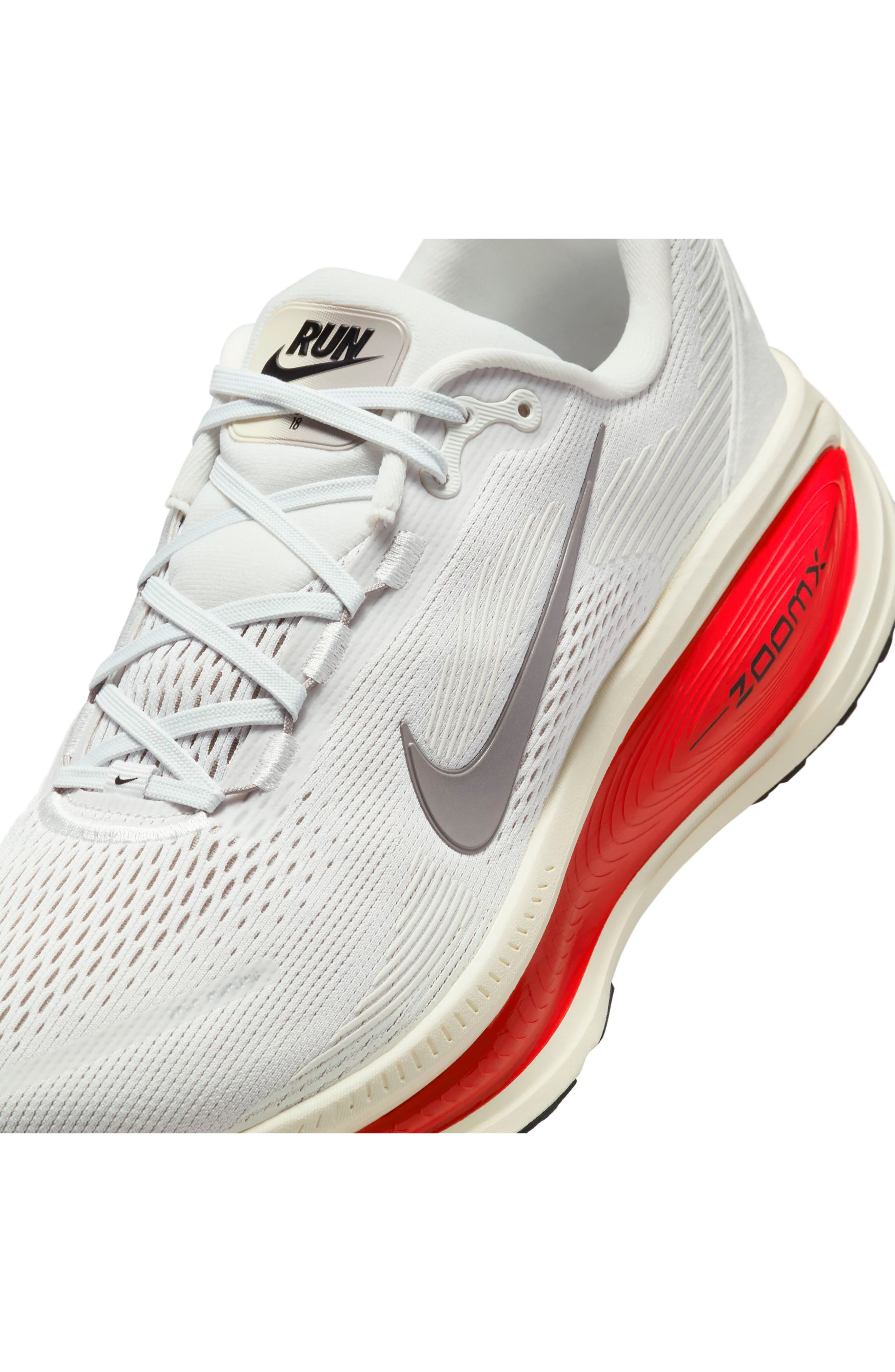 Nike Vomero 18 Running Shoe in Platinum Tint/Siren Red at Nordstrom - 9