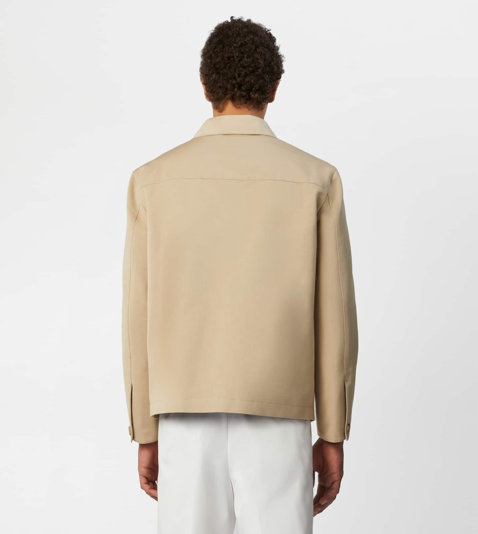 BI-MATERIAL OVER JACKET - BEIGE - 7