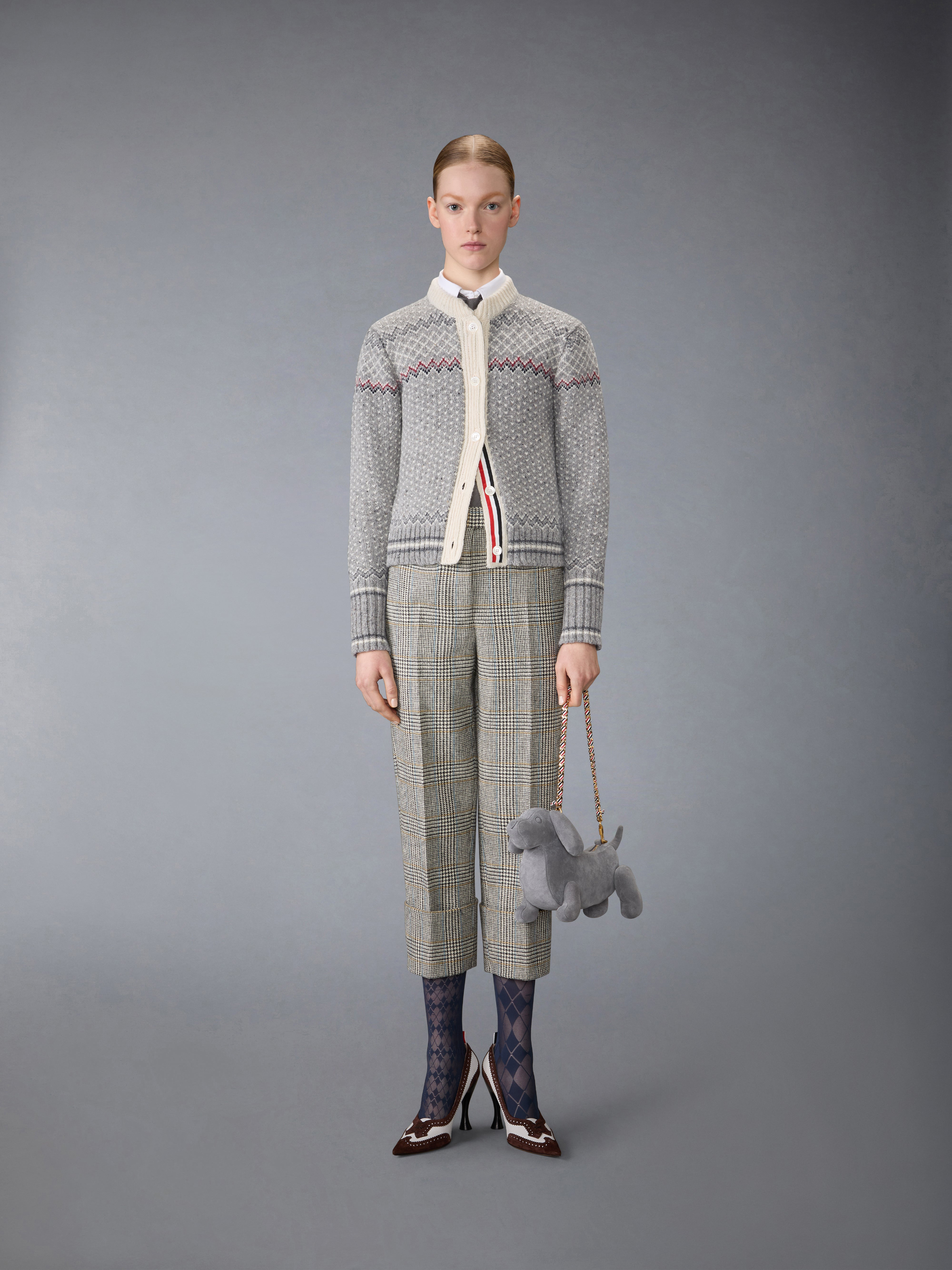 FAIRISLE JACQUARD DONEGAL CROPPED CARDIGAN - 4