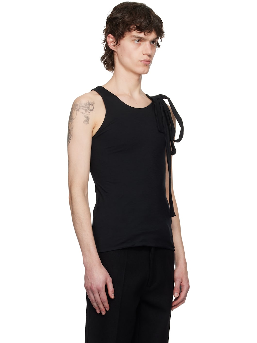 Black Tied Tank Top - 2