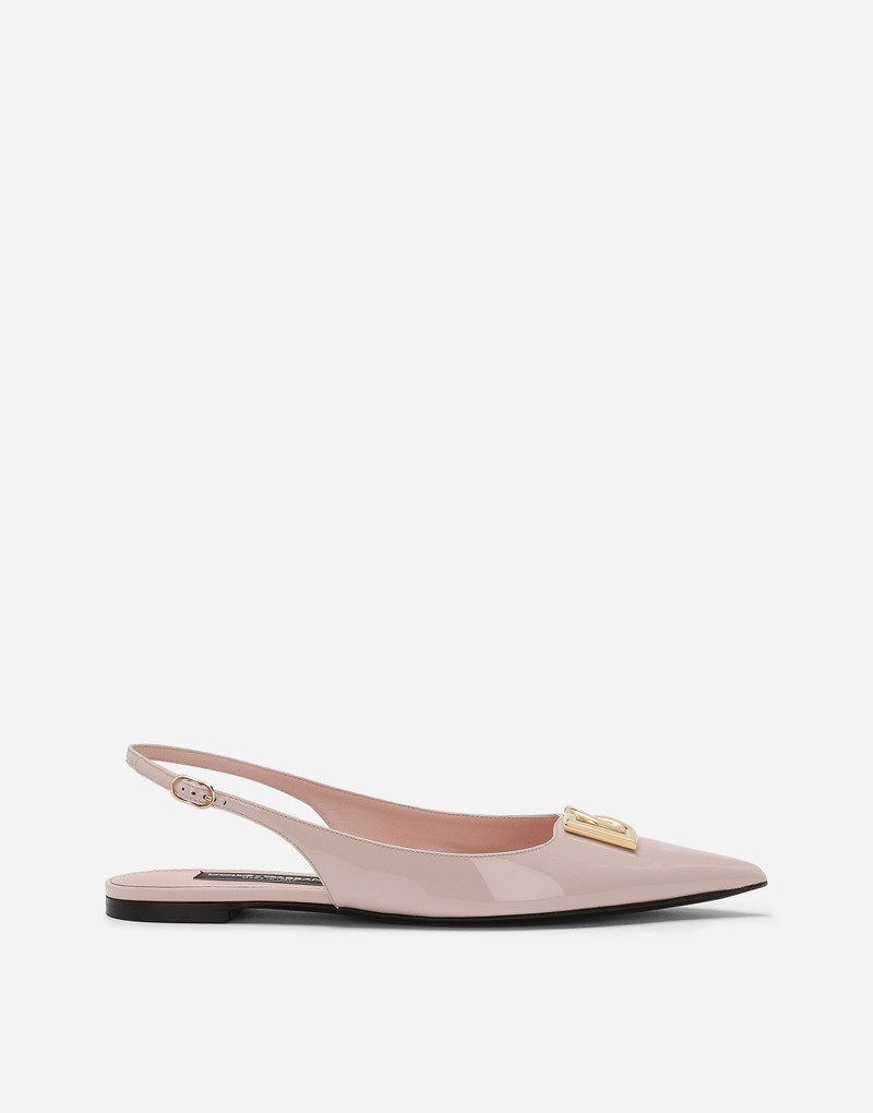 Polished calfskin slingbacks 1