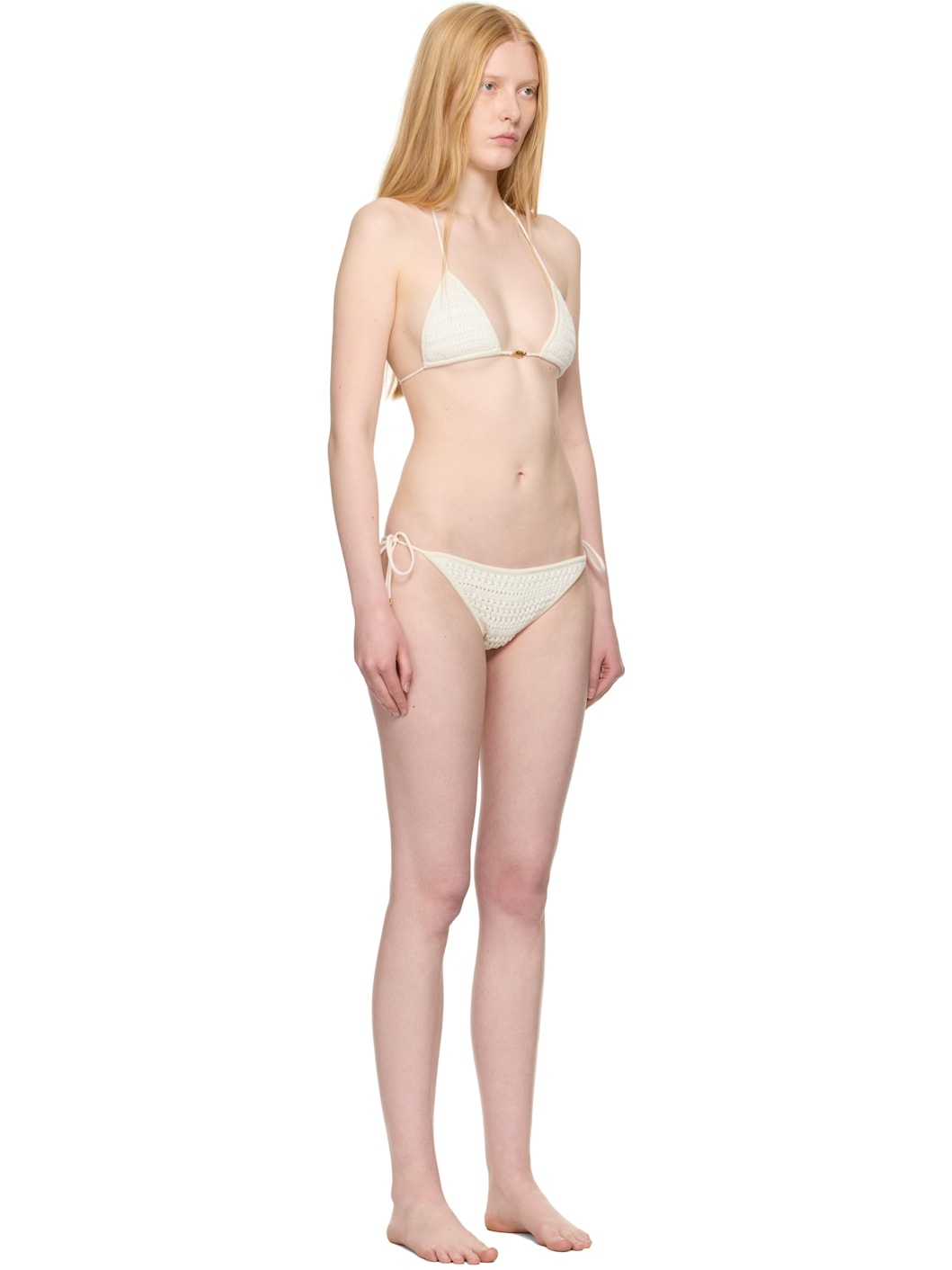 Beige Crochet Bikini - 2