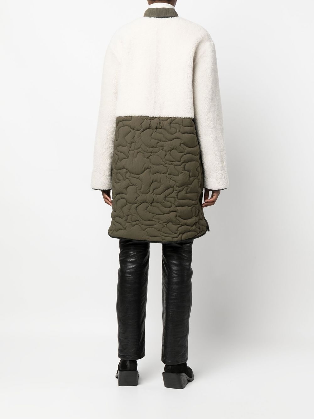 button-fastening coat - 4