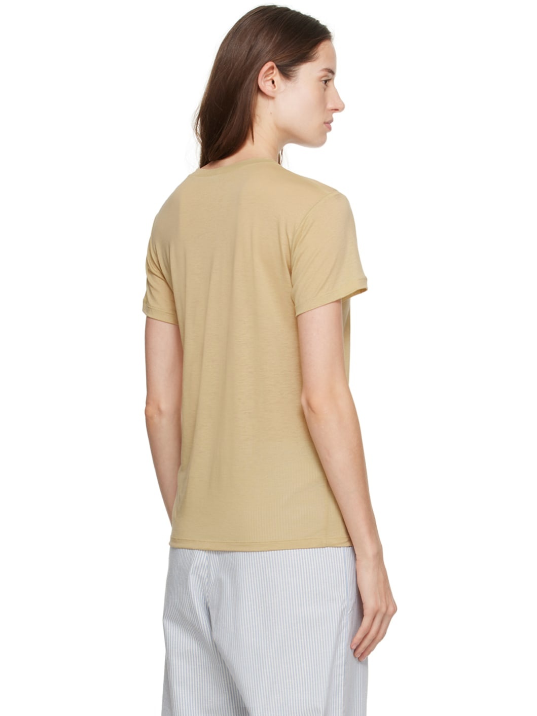 Beige Crewneck T-Shirt - 3
