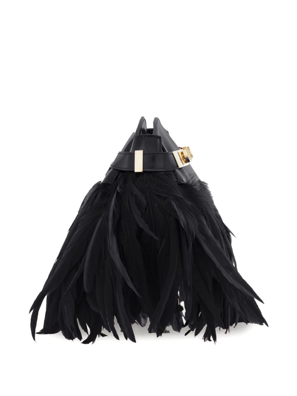 Hug feather-trimmed cross body bag - 2