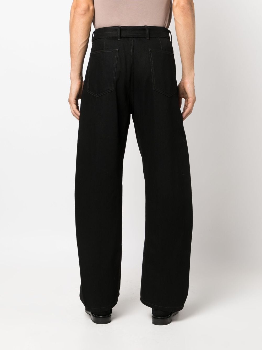 belted straight-leg trousers - 5