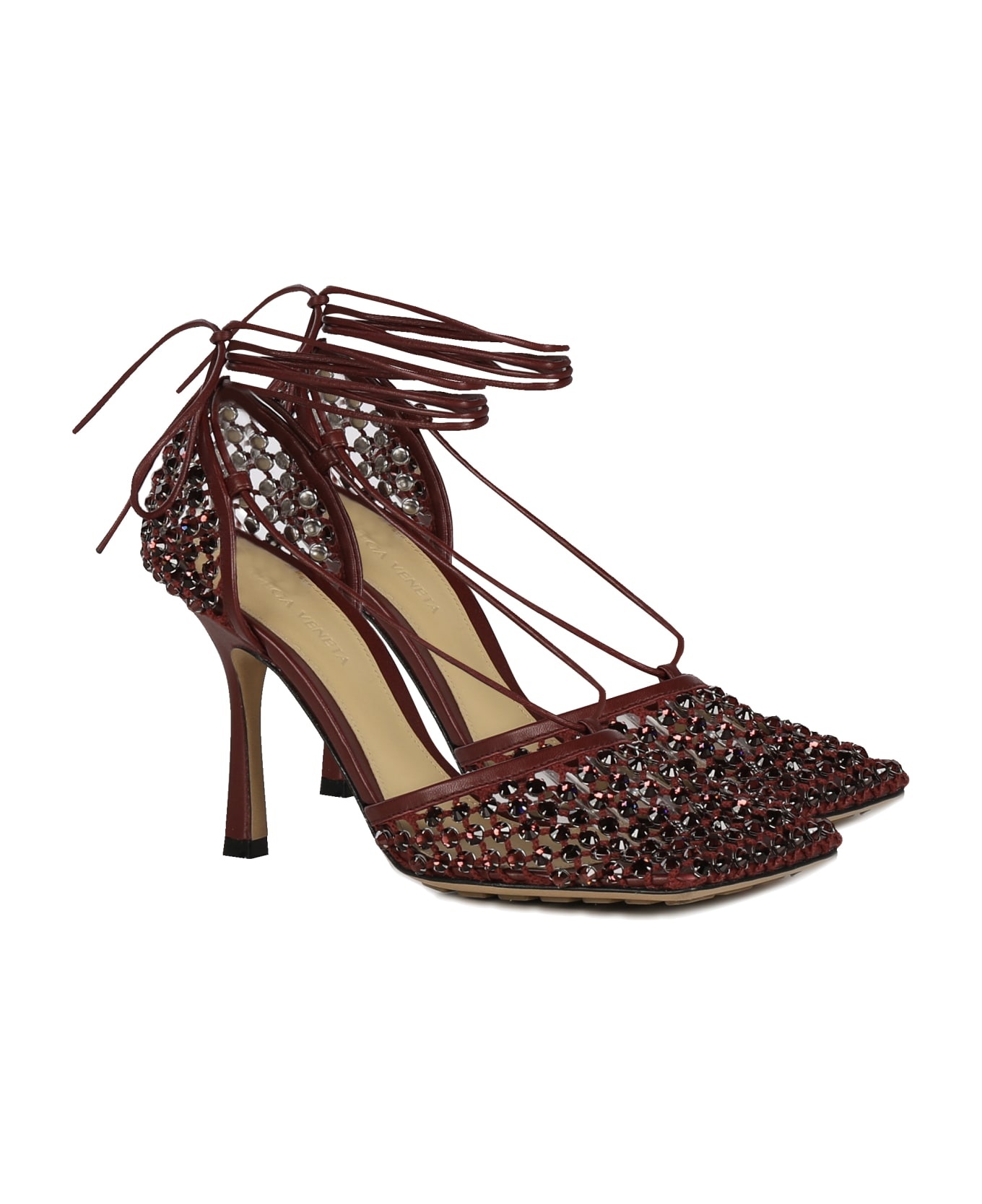 Sparkle Stretch Lace-up Sandals - 2