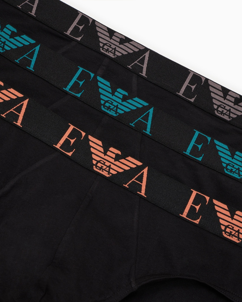 EMPORIO ARMANI THREE-PACK OF BRIEFS WITH BOLD MONOGRAM LOGO outlook