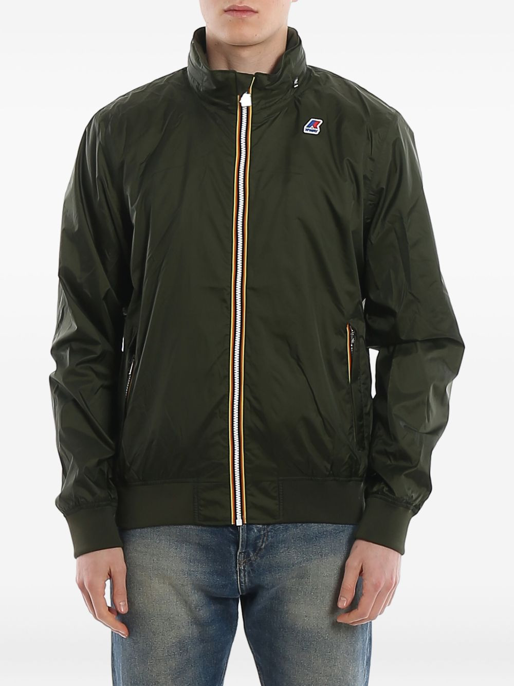 zip-fastening bomber jacket - 3