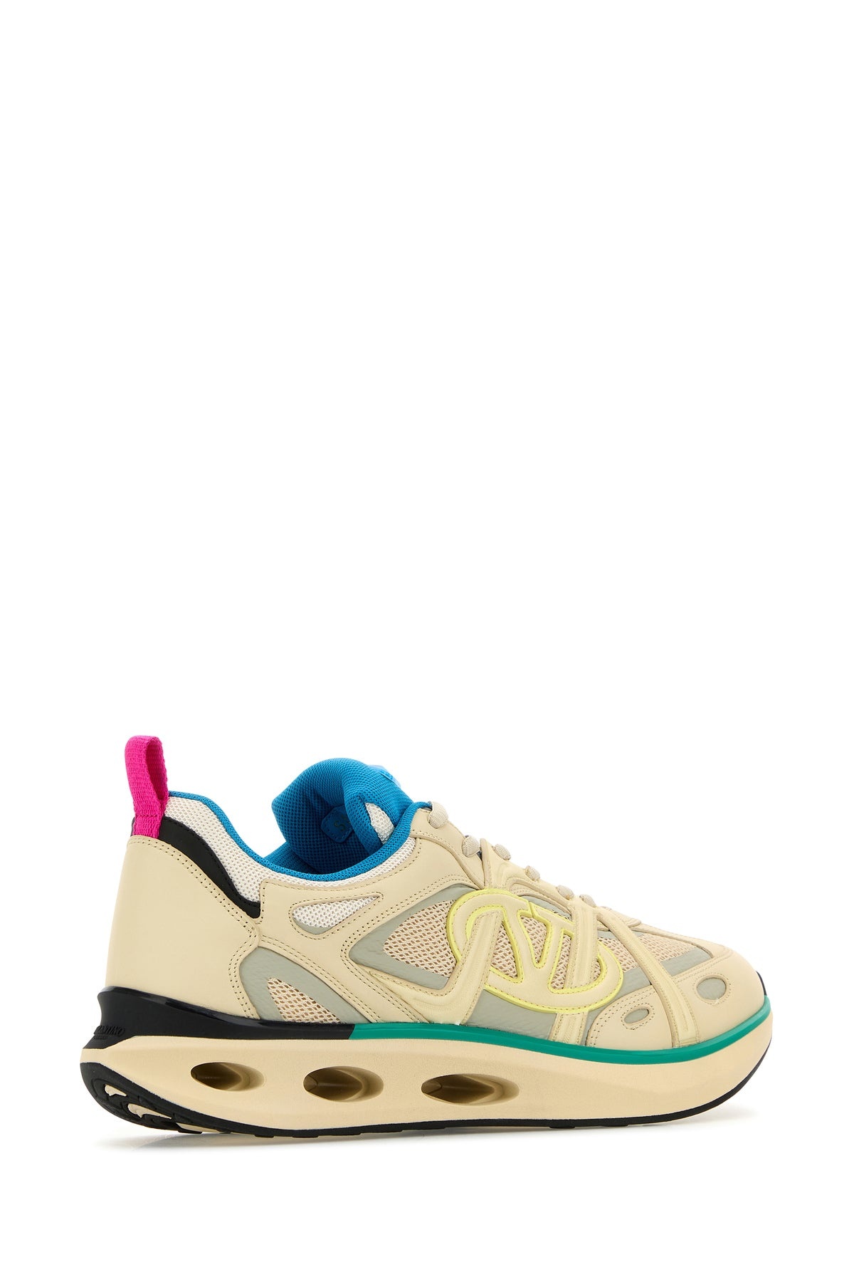 Multicolor leather and fabric VLogo EasyJog sneakers - 3