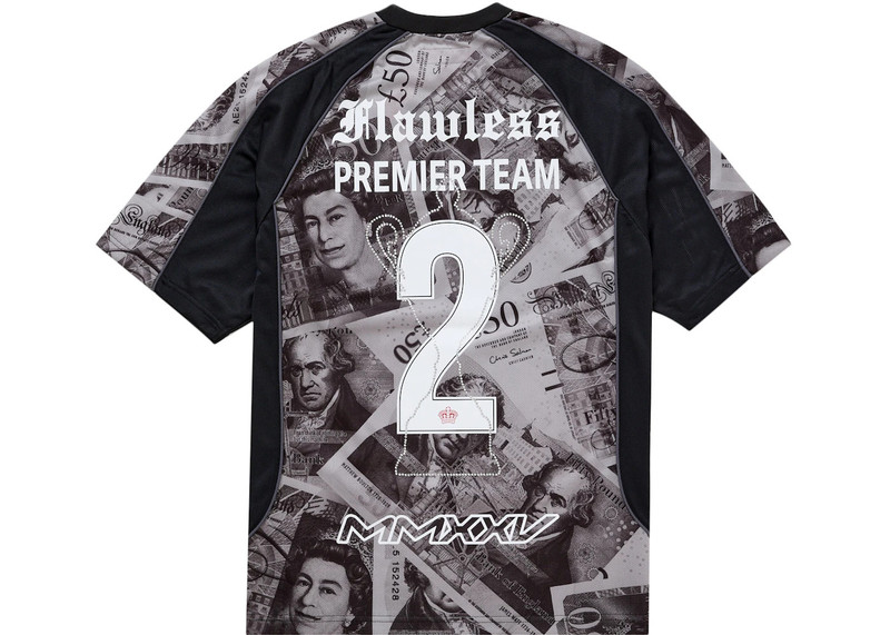 Supreme Supreme Pounds Soccer Jersey Black outlook