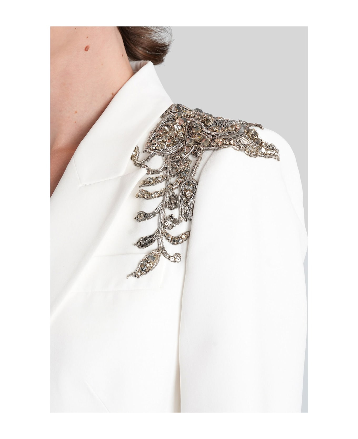 Blazer In White Viscose - 5