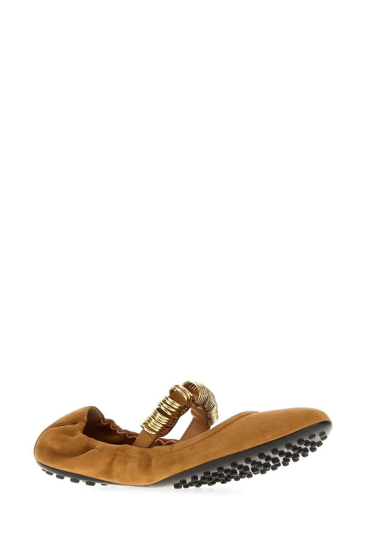 Camel suede ballerinas - 2