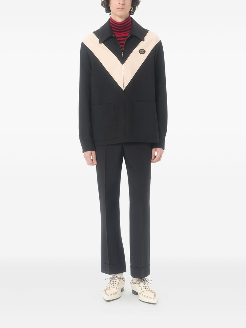 Valentino logo-patch overshirt outlook