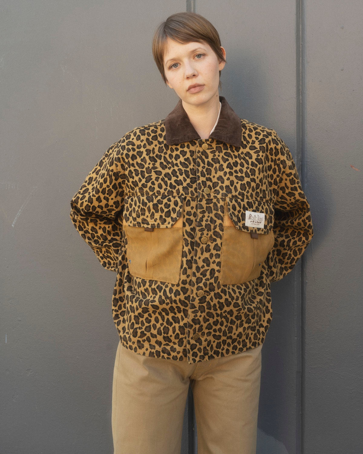 Cropped Chore Jacket - Leopard - 4
