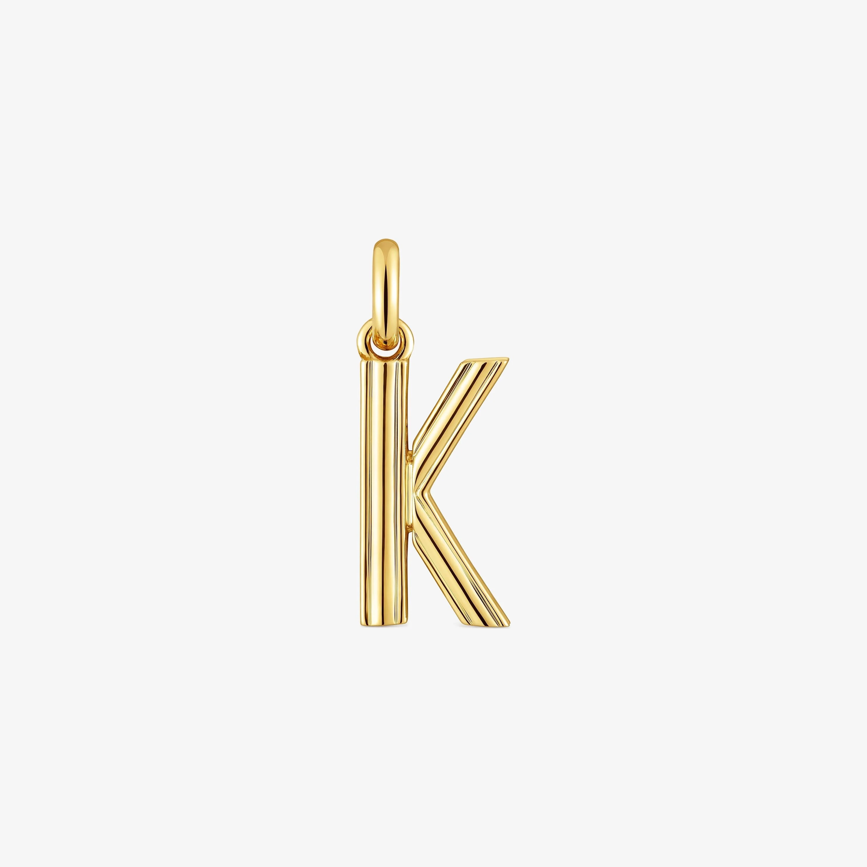 Medium 18K gold vermeil letter K Pendant TOUS Alphabet - 1