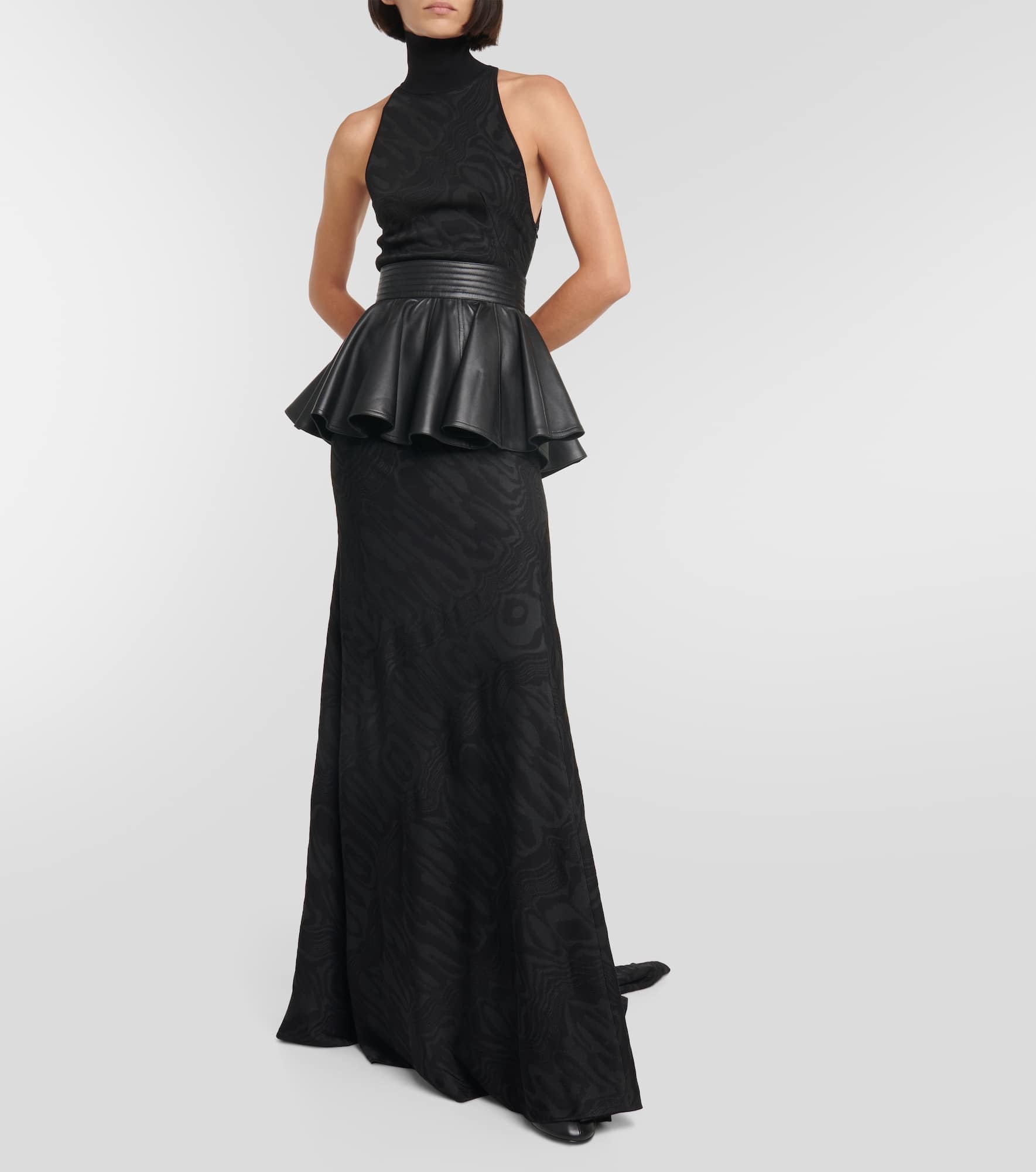 Patterned turtleneck gown - 2