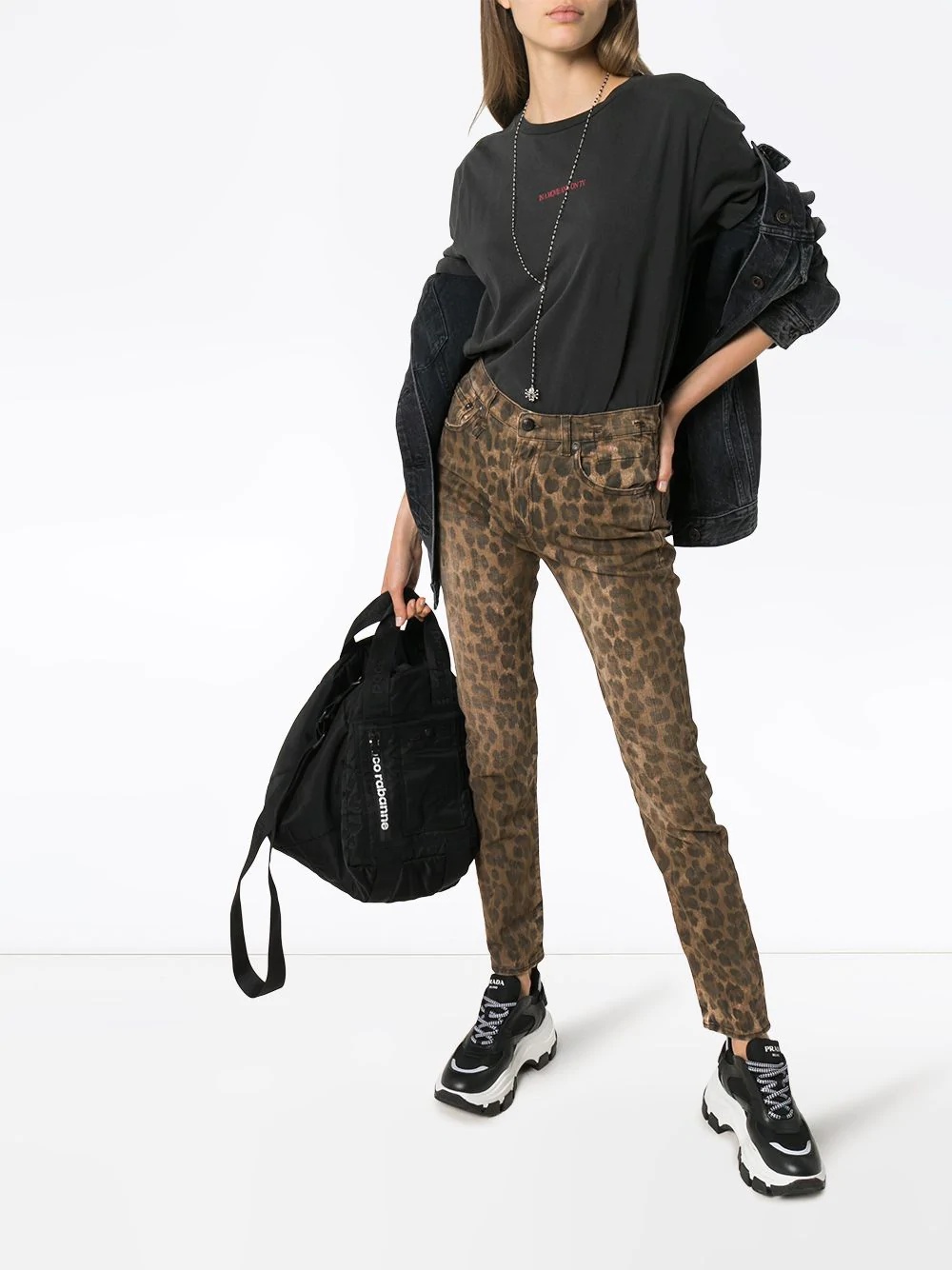 leopard-print skinny jeans - 2